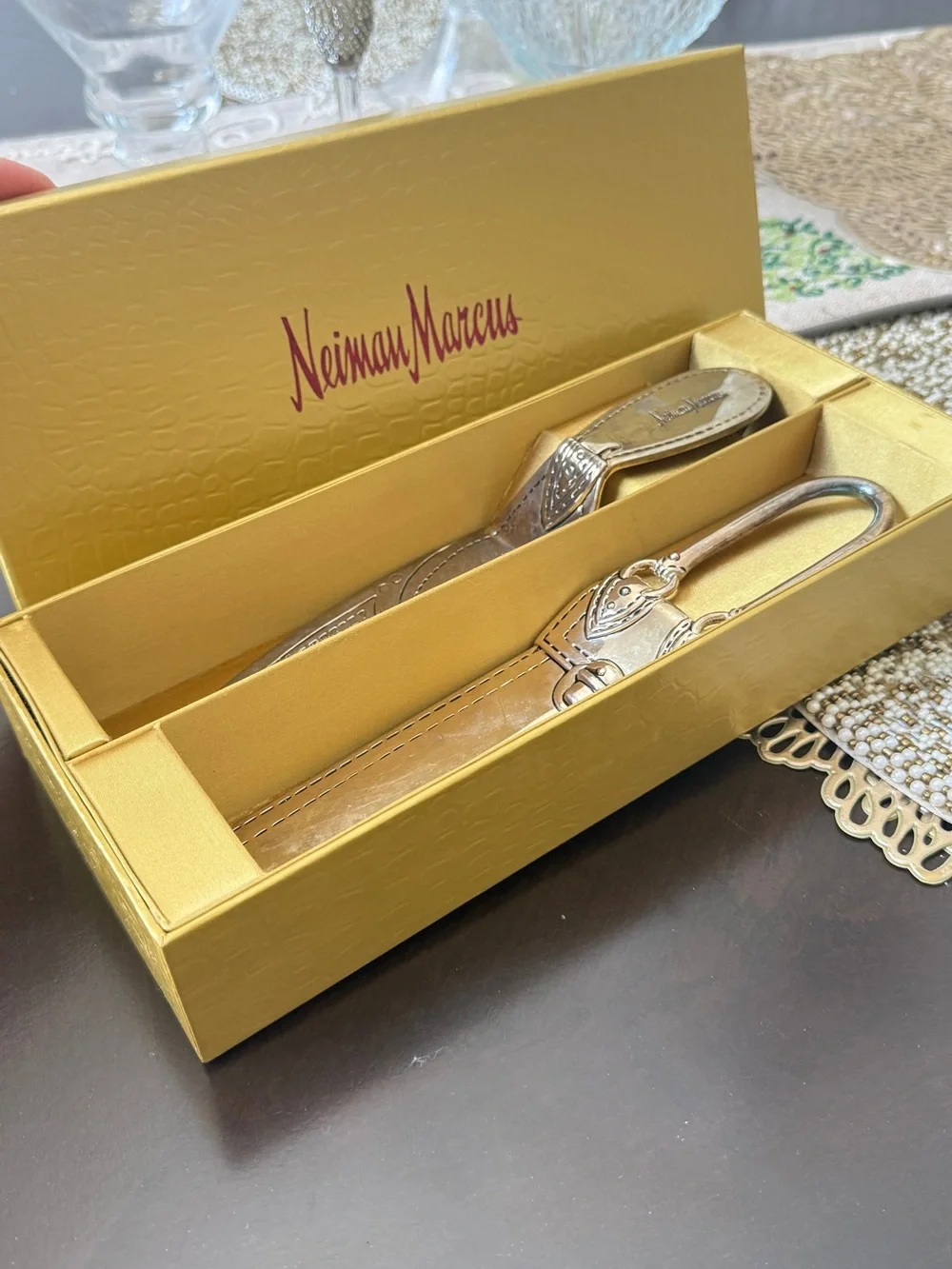 Neiman Marcus Silver Plate Cake And Pie Server Stiletto Shoe And Handbag